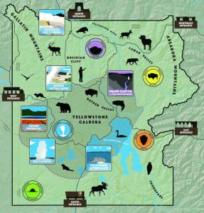 Map of Yellowstone National Park2